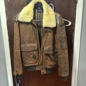 Leather Alan Gordon Aviator jacket